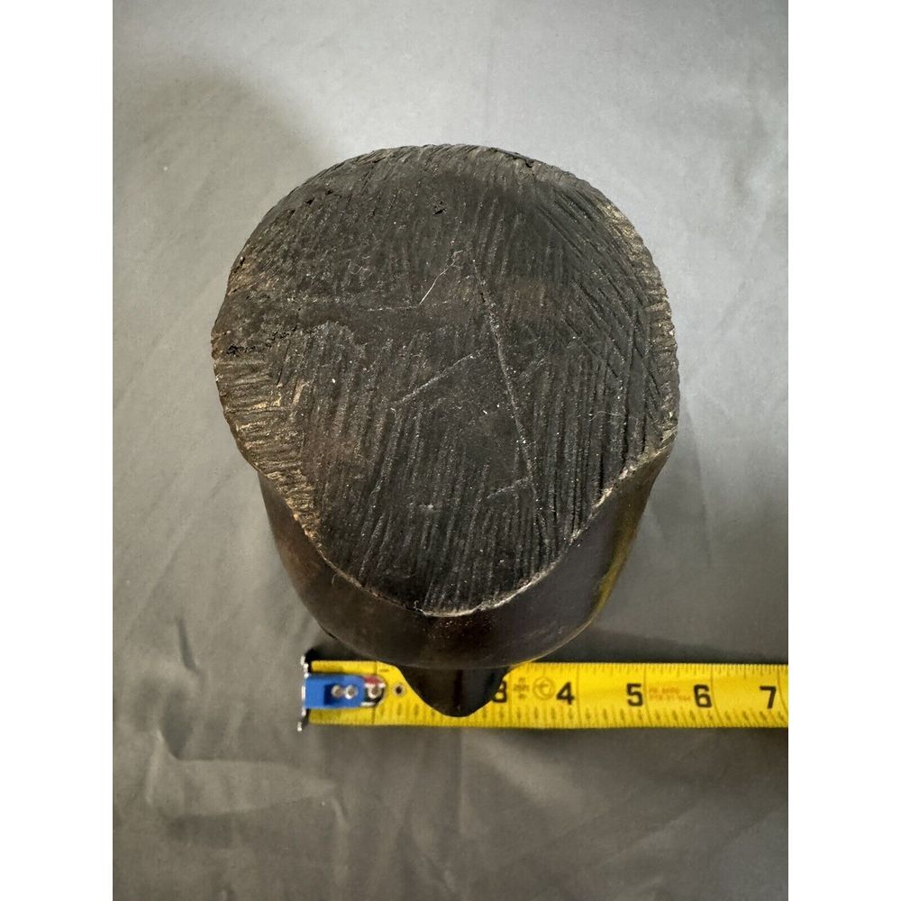 Vintage folk art wood Featuring woman's Head hand carved - Picture 7 of 9
